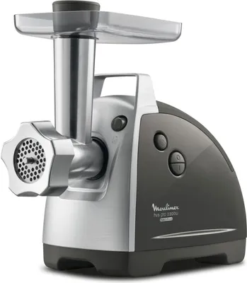 A product shot of a meat grinder on a white background.