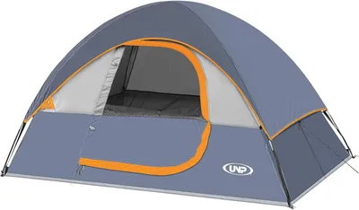 Image de Tente de camping pour 4 personnes, imperméable, 2,2 kg, de couleur verte, idéale pour le camping