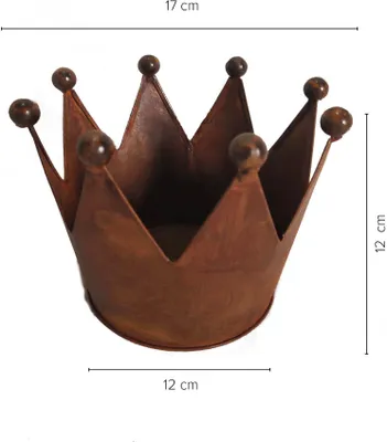 Produktbild von UNUS® Krone 15cm 3er Set Rostoptik Gartendekoration Metallkrone Rostkrone