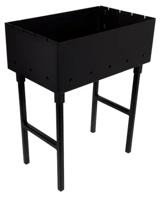Produktbild von GOROCH Kompakter Mangal Grill Stahl für 4 Spieße – mobil, stabil und ideal für Camping & Outdoor