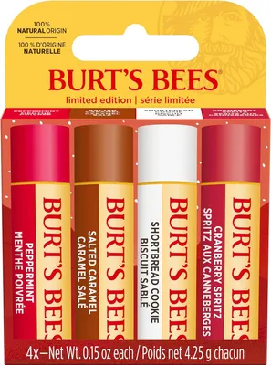 Produktbild von Burts Bees Christmas Edition Lippenpflegestiftset 4er Set