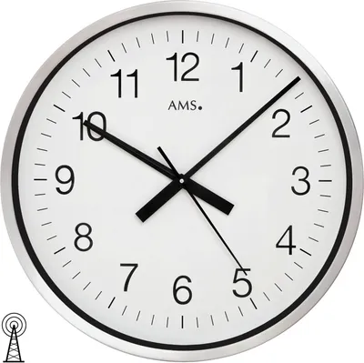 Produktbild von AMS 5949 Wanduhr Funk Funkwanduhr analog rund extra groß 60 cm