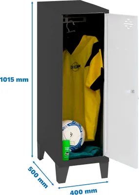 Image de Simonrack Vestiaire SIMONLOCKER DISM anthracite, blanc 8425437121647, 1 casier 40,0 x 50,0 x 101,5 cm