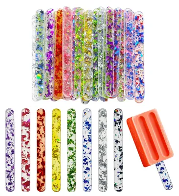 50 Acryl-Ijssticks, bunt, 12 cm, wiederverwendbar, DIY-Bastel