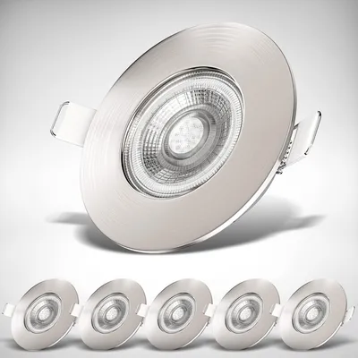 Produktbild von B.K.Licht - 6er Set LED Bad Einbaustrahler 230V flach, warmweiße Lichtfarbe, Loc