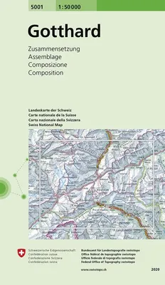 Produktbild von Swisstopo 1 : 50 000 Gotthard