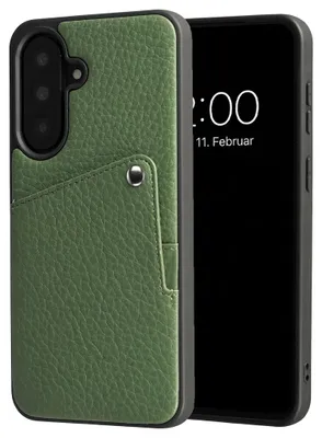 Zdjęcie produktu dla Etui Selencia Riva z kieszenią na karty do telefonu Samsung Galaxy A37 (5G) – kolor Sage Green