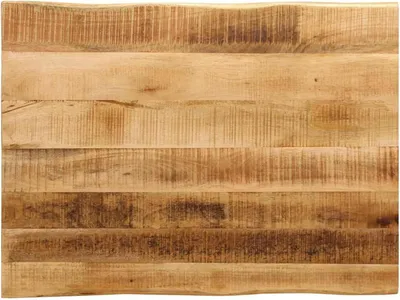 Produktbild von Tischplatte aus Mangoholz 70x60cm mit natürlichem Finish und Baumkante