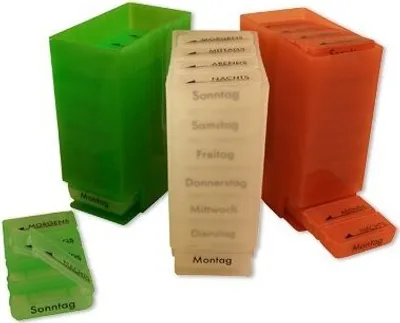 Produktbild von Medikamentendispenser 7 Tage grün trans.Blind. 1 St