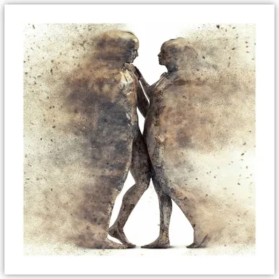 Produktbild von Poster - Poster ohne Rahmen - Staub eine Frau ein Mann der Liebe - 50x50 cm - Wand Bild - Wanddeko - Wandbilder - Kunstposter - Wandposter - Bilder - Kunstdruck - Wandbild - P2XAC50x50-3102
