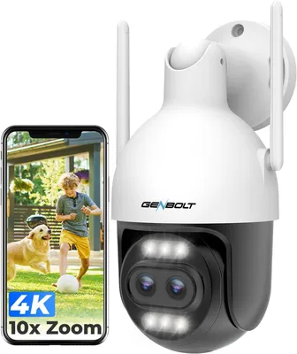 Produktbild von 4K WLAN-Überwachungskamera für den Außenbereich – Überwachungskamera mit Doppelobjektiv und Zoomfunktion