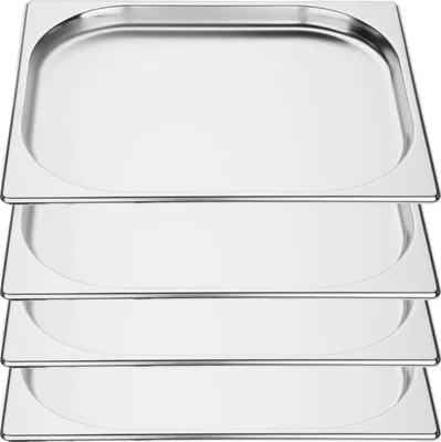 Produktbild von Vogue GN-Behälter GN1/2 - 4cm - 4 Behälter - Edelstahl