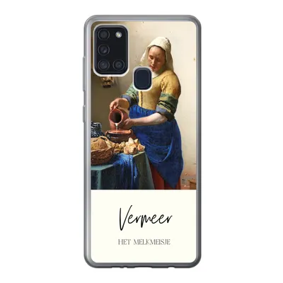 Produktbild von MuchoWow® Handyhülle Schutzhülle Hülle für Samsung Galaxy A21s Kunst - Milchmädchen - Vermeer Silikon Softcase Handy Hülle - Hartschale