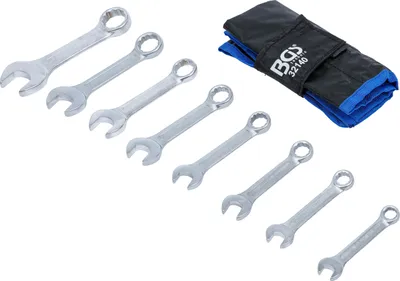 Produktbild von BGS 32140 Maulringschlüssel-Satz in Zollgrößen, extra kurz, 3/8" - 7/8", 8-tlg.