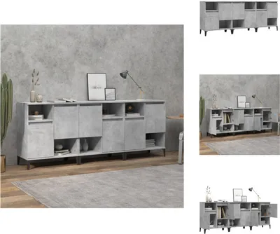 Obrázok produktu pre vidaXL Príborníky 3 ks. Betónová sivá 60x35x70 cm materiál na báze dreva - Príborníky