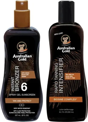 Image de Gel spray Australian Gold SPF6 + bronzage rapide