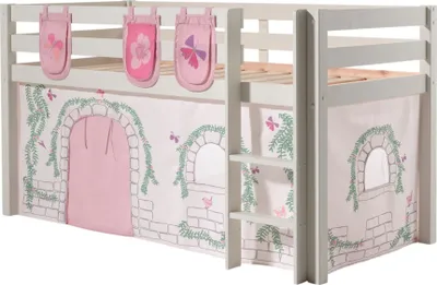 Produktbild von Kinderbett Karolina 210x114x106 Massivholz Weiß Textilset Burg 3