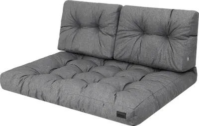 Obrázek produktu pro Sada polštářů z palet 120 cm - zelená s pruhy - dvoudílná (120x82 a 120x40 cm), tloušťka 12 cm, odolná proti povětrnostním vlivům | Pillowprim