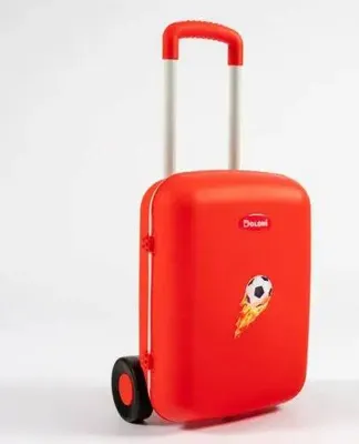 Produktbild von Roter Kinderkoffer mit 2 Rädern, bequemem Griff und robuster Konstruktion, leicht und praktisch - Modell 01520/01