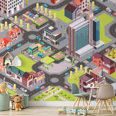 Produktbild von Selbstklebende Folie Fototapete - In the City 147x105 cm Für Kinder e-C-0078-a-a