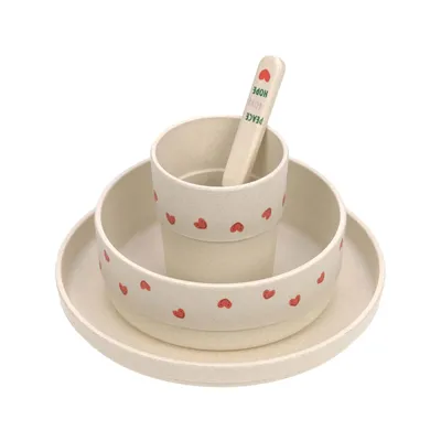 Image de Lässig BABIES Set de vaisselle PP/Cellulose Happy Rascals Heart lavender
