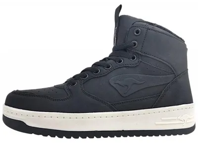Immagine prodotto di KangaRoos K-Top Mid, scarpe da bambino, stivaletti con lacci, colore nero, adatte al tempo libero