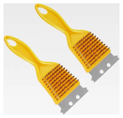 Produktbild von 2 Stück Grillbürste mit Messingborsten für die effektive Reinigung von Gas- und Holzkohlegrills