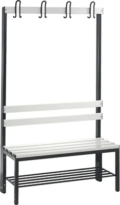Produktbild von C+P Garderobenbank 8050110S10008 Schuhrost 1710x1000x403mm sgr/lgr