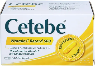 Produktbild von Cetebe Vitamin C Retard 500 Hartkapseln, 60 St. Kapseln