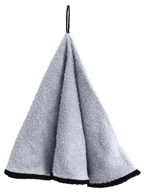 Image de Soleil d'ocre : Serviette de table ronde en coton éponge, couleur blanche