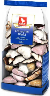 Produktbild von Weiss Lebkuchen Mischung Allerlei mit Zartbitterschokolade 600g