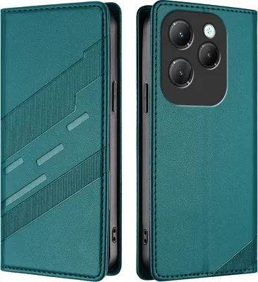 Obrázek produktu pro Pouzdro pro Infinix Hot 40 /Hot 40 Pro/Tecno Spark 20 Pro 4G,Polyuretankožené peněženkové pouzdro s přihrádkou na karty a funkcí stojánku Grün