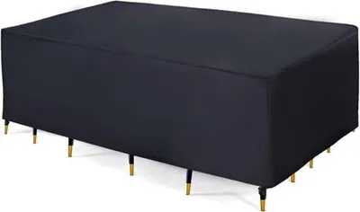 Produktbild von Famanu Schutzhülle für Gartenmöbel - wasserdicht, UV-beständig - Winterabdeckung für Gartentische - Terrassenmöbel (213 x 132 x 72 cm)