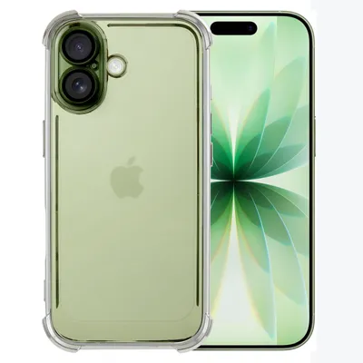 Produktbild von CLM-Tech Hülle kompatibel mit iPhone 17 6,3 Zoll - keine Vergilbung Stoßfeste Schutzhülle (4 luftgepolsterte Ecken in silber) - Transparente Handyhülle Anti-Kratzt Harte PC Rückseite (Durchsichtig)
