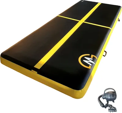 Obrázok produktu pre Nafukovacia podložka Airtrack MASTER 400 x 150 x 20 cm - čierna - žltá