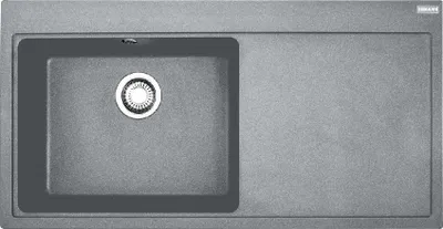 Produktbild von Franke Mythos - Fragranit Spülbecken MTG 611/2, 1000x515 mm, steingrau 114.0150.007