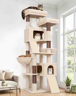 Produktbild von Stabile Katzenhöhle für 3-5 große Katzen, 190 cm hoch