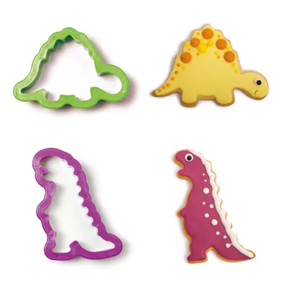 Produktbild von Ausstechformen Dinosaurier im 2er Set, aus Kunststoff