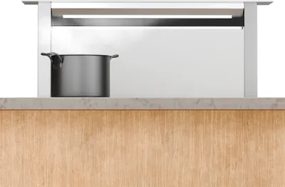 Produktbild von Klarstein Royal Flush Eco 75 Downdraft Dunstabzugshaube - A++ Energieeffizient, 720 m³/h Luftstrom, Touch-Bedienfeld, LED-Licht, Edelstahl & Glas, Weiß