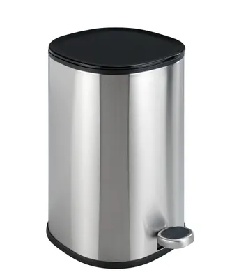 Produktbild von WENKO Kosmetik Eimer Müll Abfall Tret Bad Eimer Softclose NANT Silber Gäste WC