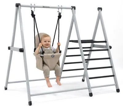 Obrázok produktu pre Detská hojdačka HyperMotion 2 v 1 s rebríkom SWING HYP15 – skladateľná, do interiéru aj na záhradu
