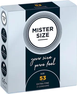 Zdjęcie produktu dla Mister Size - Rozmiar Prezerwatywy M 53 Mm (3 Sztuki)