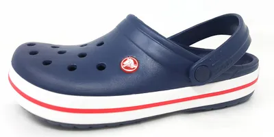 Produktbild von Crocs Crocband Clog, Männlich, Erwachsener, Navy, Rot, Weiß, Einfarbig, 45 - 46, Geschlossene Sandalen