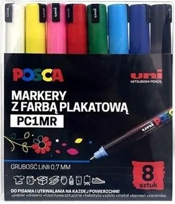 Produktbild von Popisovače plakátů PC-1MR 8 barev POSCA UNI