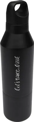 Produktbild von Isolierte Wasserflasche "Odessy", Edelstahl, 600ml PF4648 (Einheitsgröße) (Schwarz)