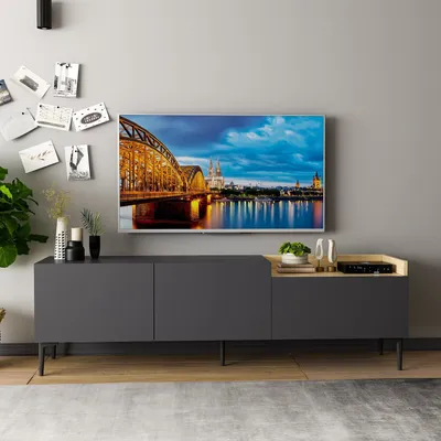 Immagine prodotto di Skye Decor, Mia- Mia RYH, antracite, mobili TV, 48x160x37 cm, 100% pannello di particelle rivestito in melamina