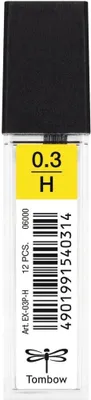 Obrázok produktu pre Tombow EX-03P-HMine für Druckbleistift Strichstärke 0,3 mm dureté H