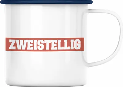 Produktbild von Trendation - 10 Geburtstag Junge Mädchen Geschenke Emaille Tasse 10er Geburtstag 10 Jahre Alt Geschenkidee Lustig (Blau)