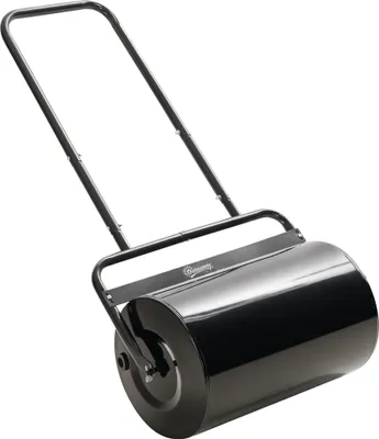 Zdjęcie produktu dla Wałek ogrodowy Outsunny z uchwytem w kształcie litery U, wałek ogrodowy, średnica 32 cm, 38 l wody/62 kg piasku, metal, czarny, 58 x 32,5 x 113 cm