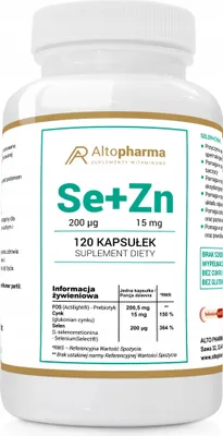Produktbild von Altopharma SE+ZN Selen + Zink + Präbiotikum 120 Kapseln